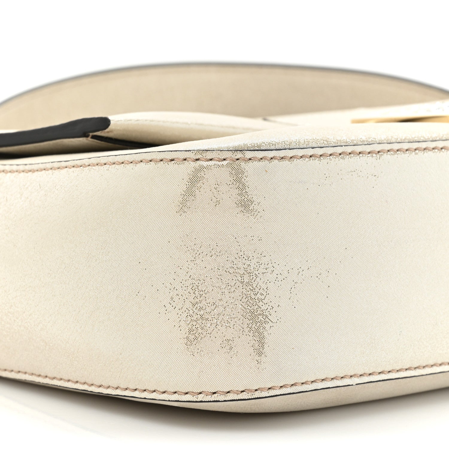 Fendi Metallic Lurex Crystal Re-Edition Baguette Gold 8 of 8