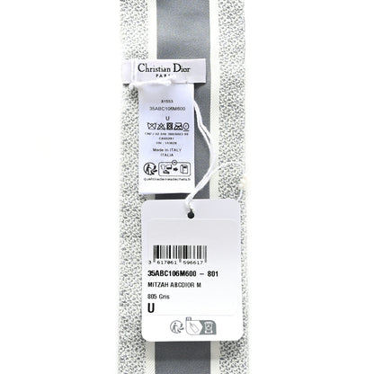Christian Dior ABCDior M Silk Mitzah Scarf Gris 3 of 3