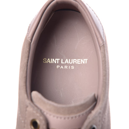Saint Laurent Distressed Suede Womens Court Classic Sneakers 37 Rose Antique 7 of 10