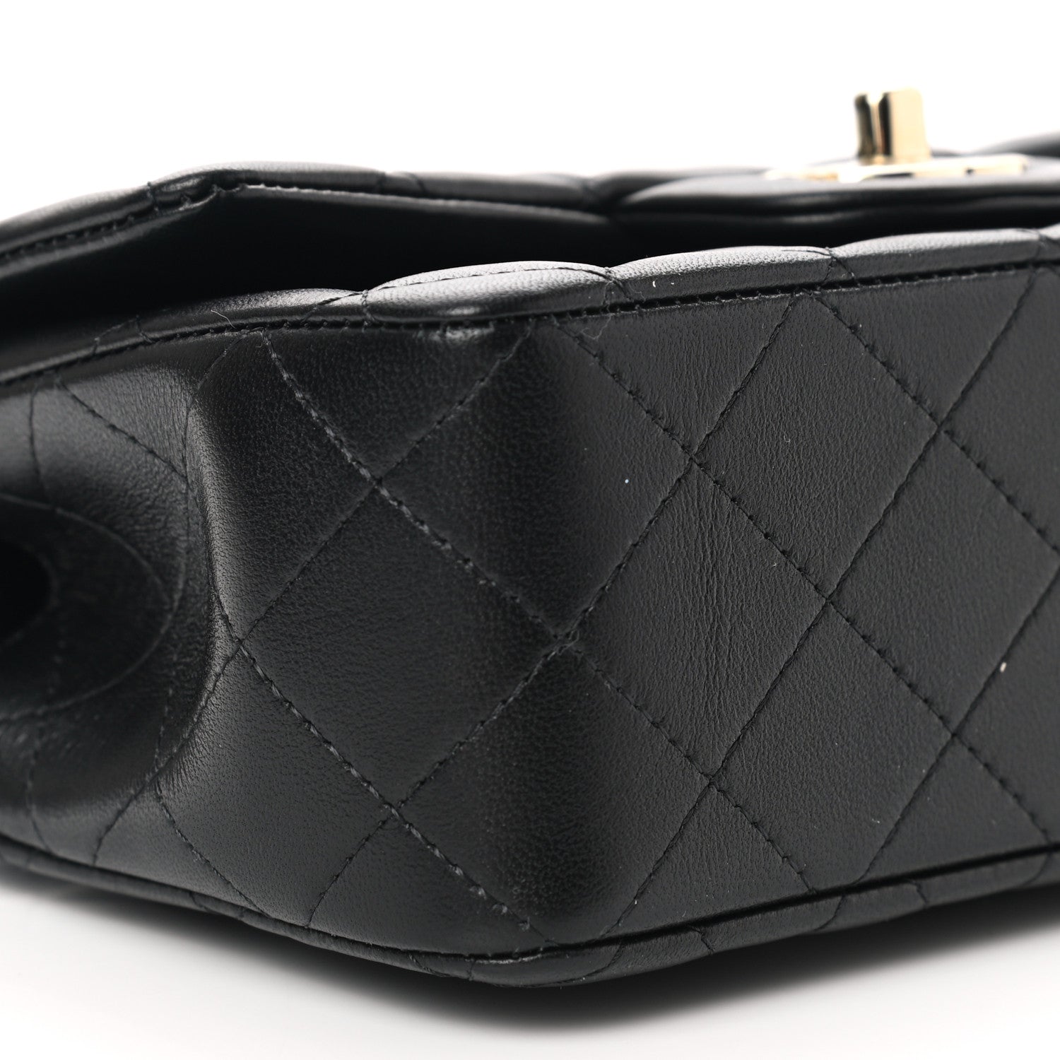 Chanel Lambskin Quilted Mini Top Handle Rectangular Flap Black 9 of 11