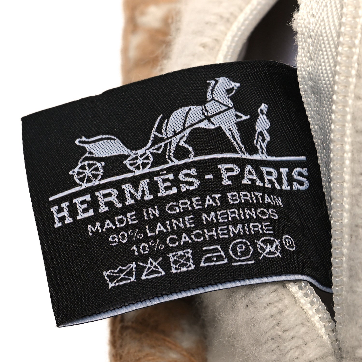 Hermes Wool Cashmere H Riviera Pillow Sable 3 of 3