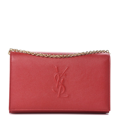 Saint Laurent Calfskin Belle de Jour Chain Clutch Rouge Orient 1 of 11