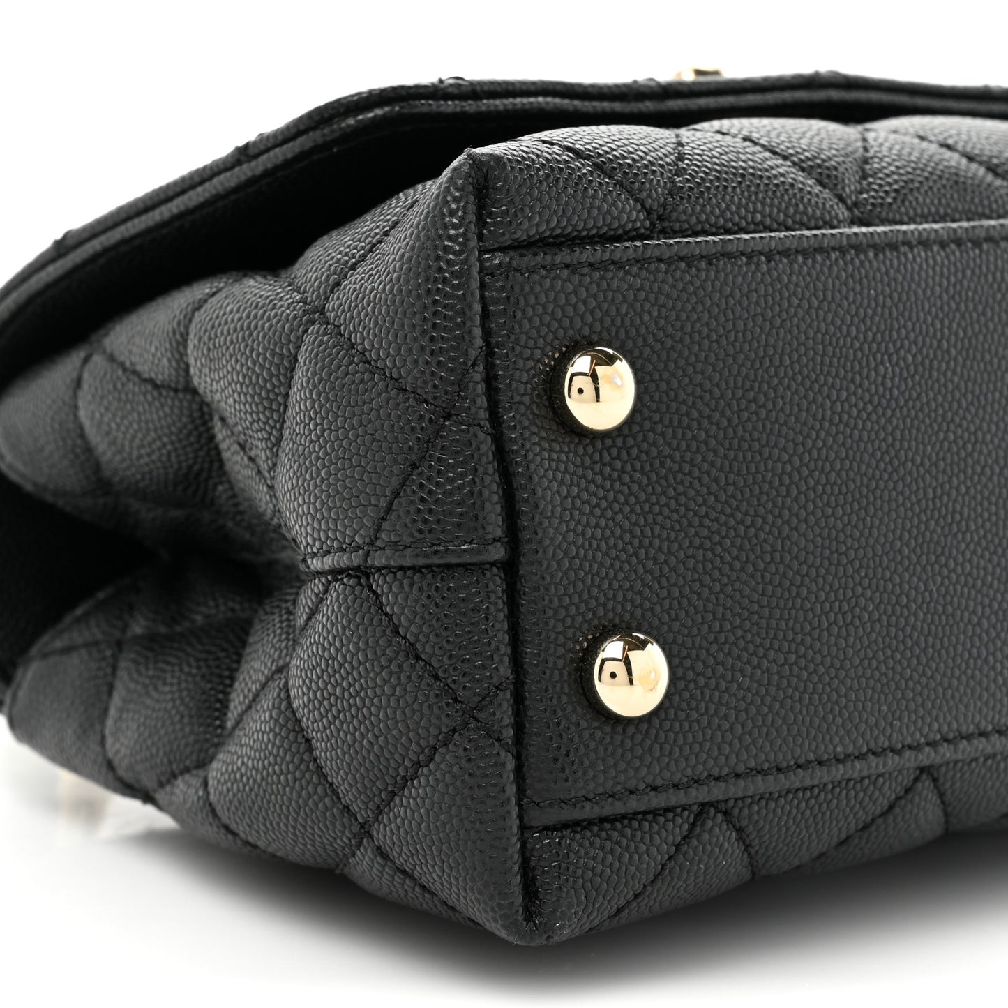 Caviar Quilted Extra Mini Coco Handle Flap Black