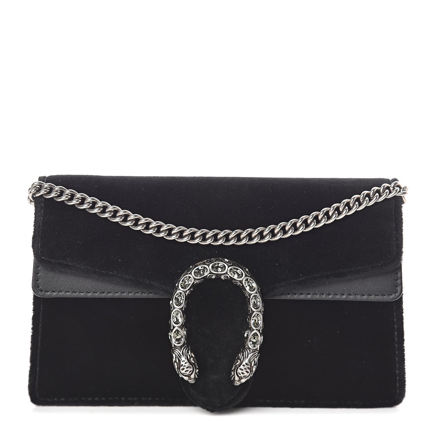 Velvet Super Mini Dionysus Shoulder Bag Black