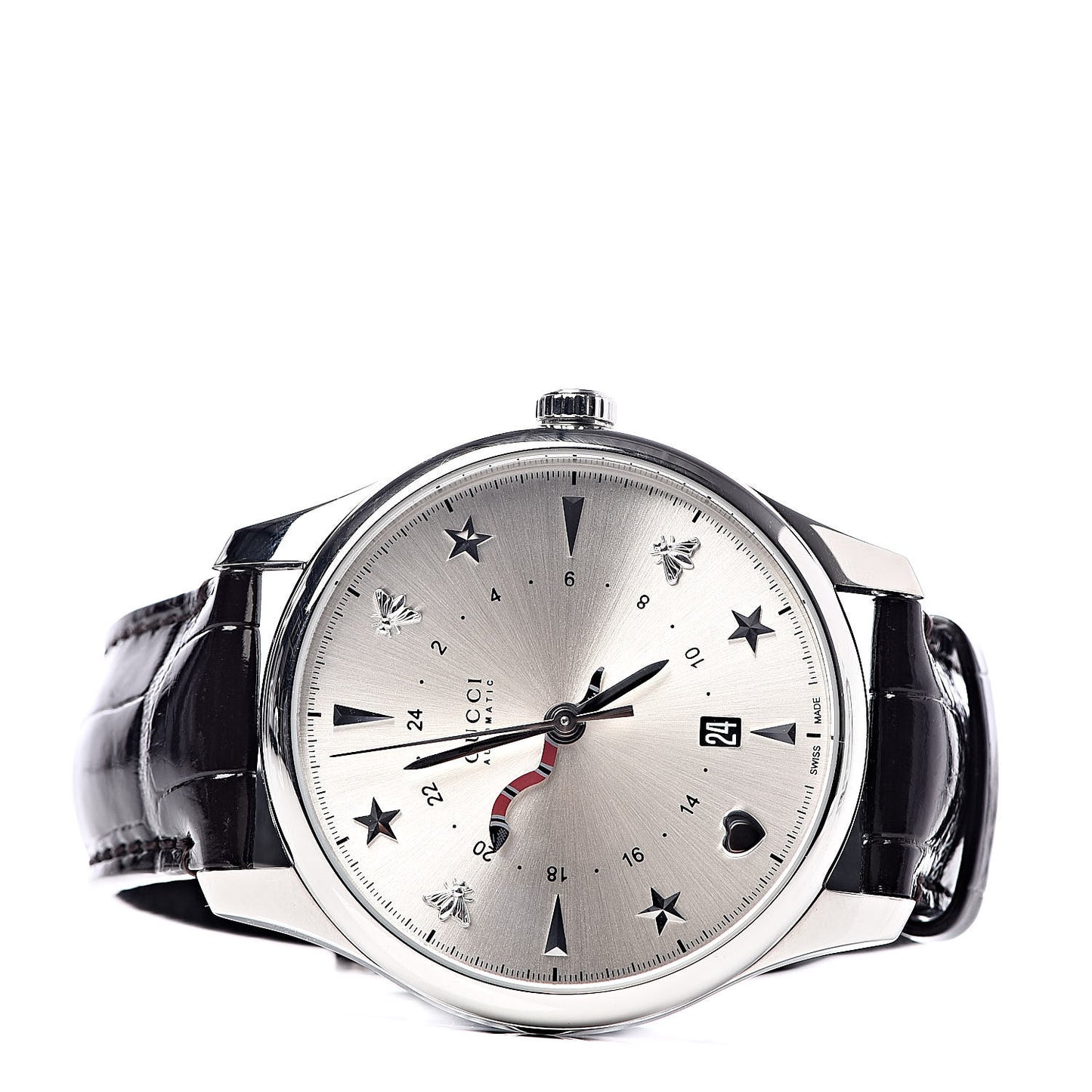 Stainless Steel Alligator 40mm G-Timeless Snake Hand Automatic Watch