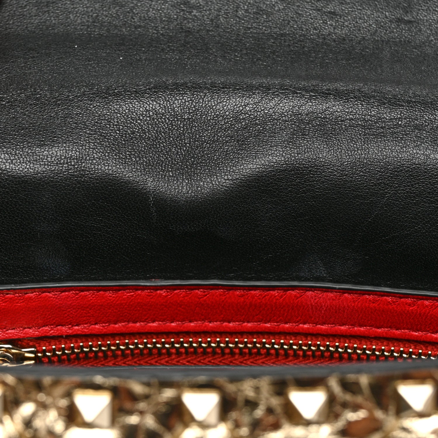 Valentino Garavani Metallic Wrinkled Lambskin Medium Rockstud Spike Shoulder Bag Mekong 9 of 12