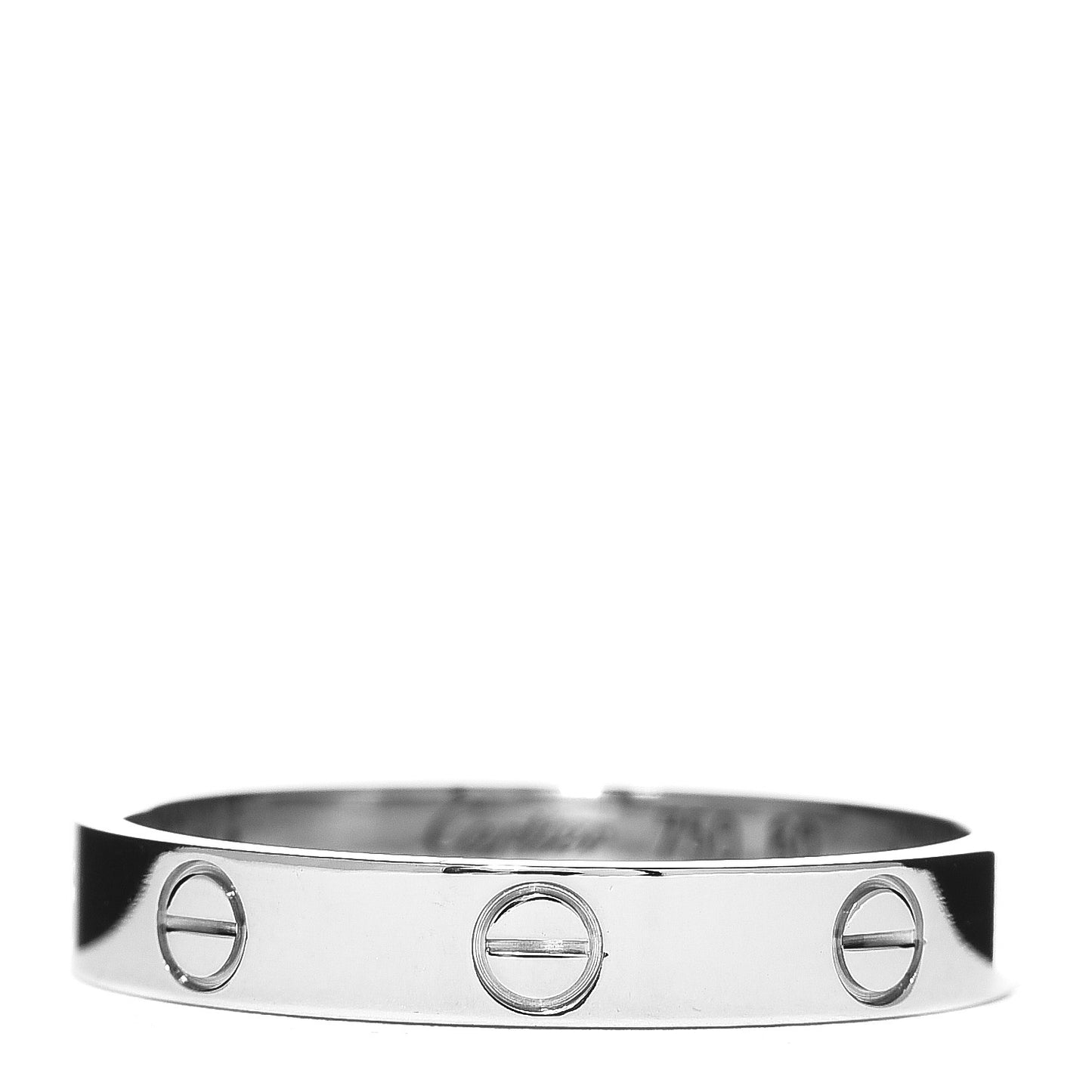 18K White Gold 3.5mm LOVE Wedding Band Ring 60 9