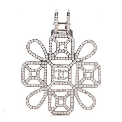 Chanel Crystal CC Brooch White Light Gold 1 of 5