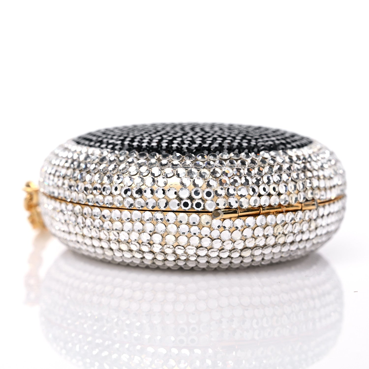 Judith Leiber Swarovski Crystal Clutch Silver Black 6 of 11