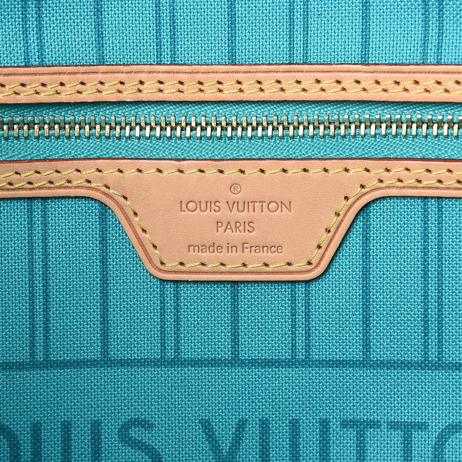 Louis Vuitton Monogram V Neverfull MM Turquoise 7 of 9