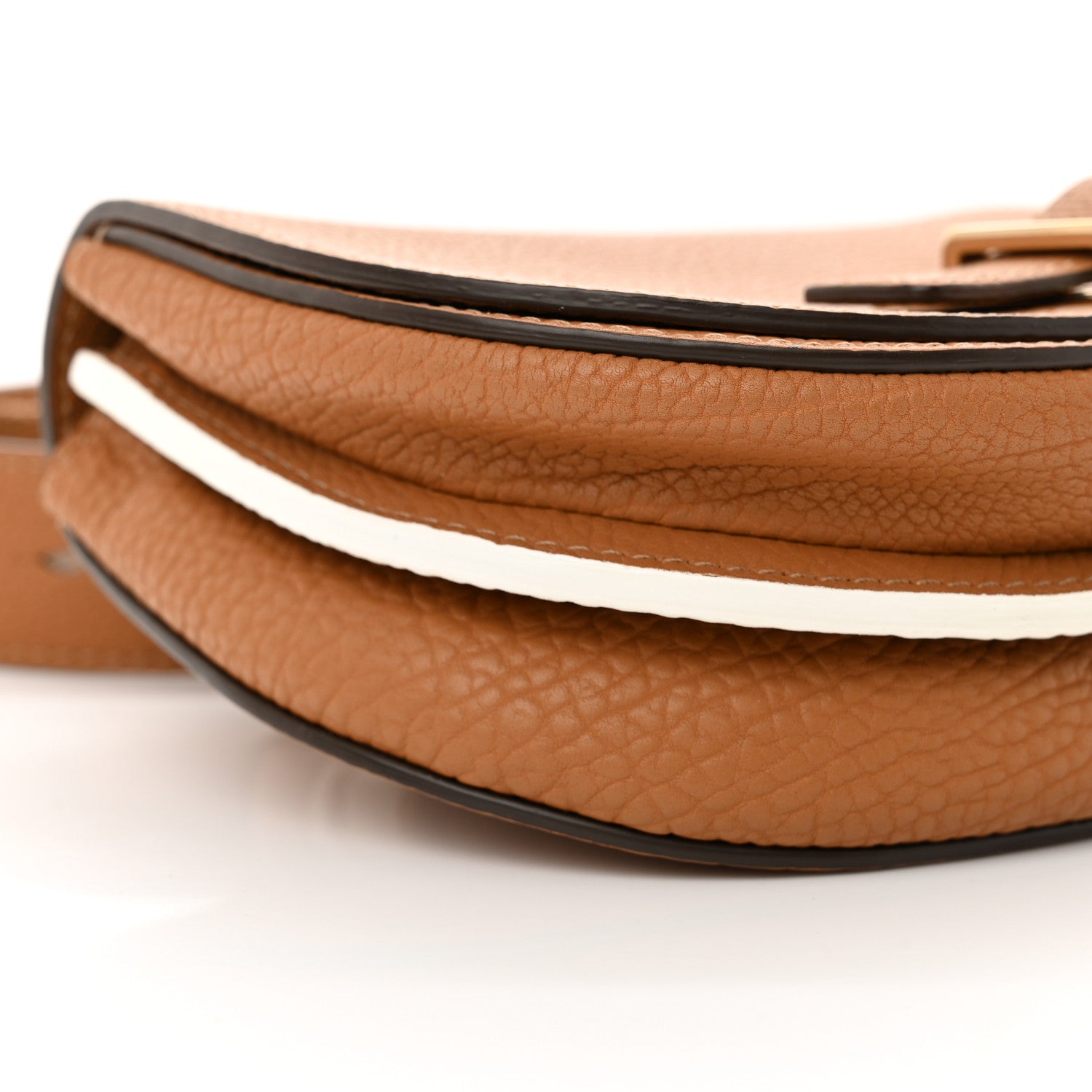 Delvaux Crispy Calfskin Mini Le Mutin Saddle Belt Bag Vegetal 8 of 12
