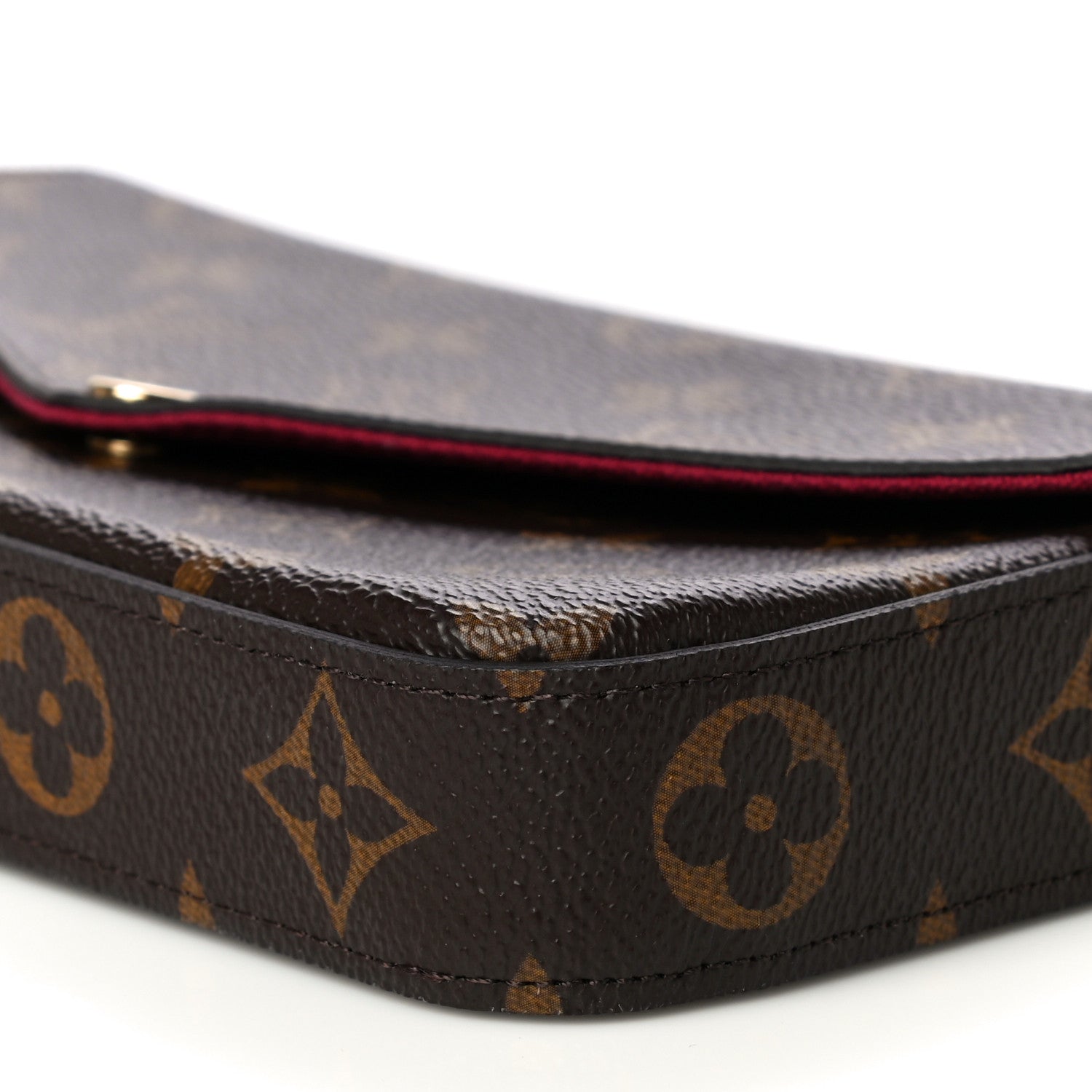 Louis Vuitton Monogram Pochette Felicie Chain Wallet Fuchsia 11 of 15