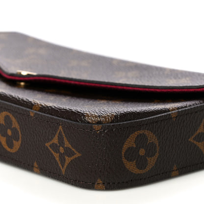Louis Vuitton Monogram Pochette Felicie Chain Wallet Fuchsia 11 of 15