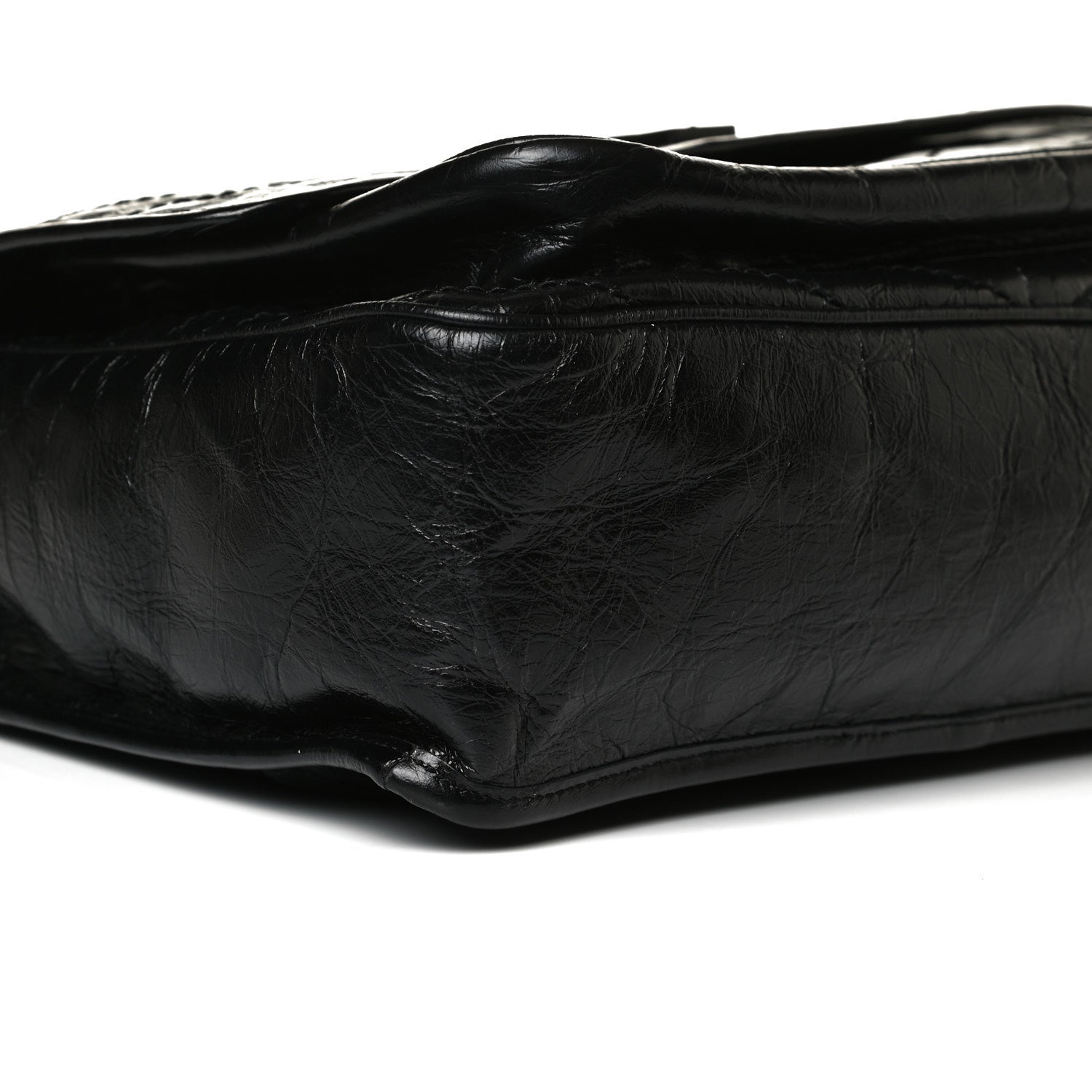 Saint Laurent Crinkled Calfskin Matelasse Monogram Large Niki Chain Satchel Black 8 of 14