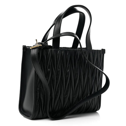 Miu Miu Nappa Matelasse Tote Bag Black 3 of 8