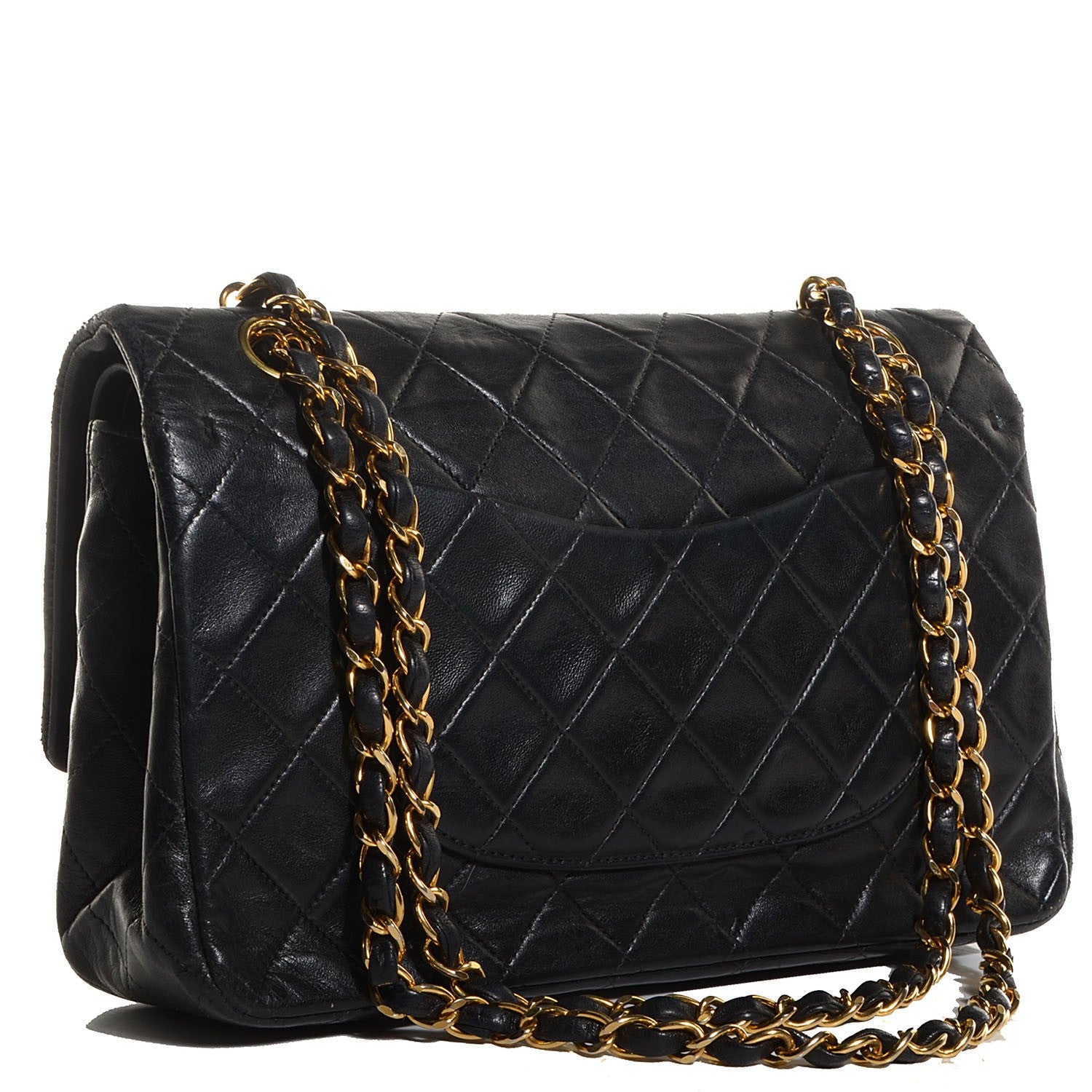 Chanel Lambskin Quilted Medium Double Flap Black 3 of 8