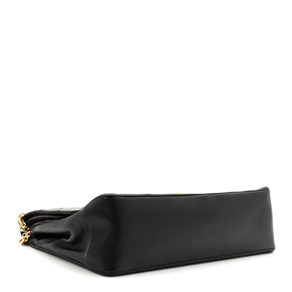 Chanel Lambskin Quilted Medium Double Flap Bijoux Chain Black 4 of 12