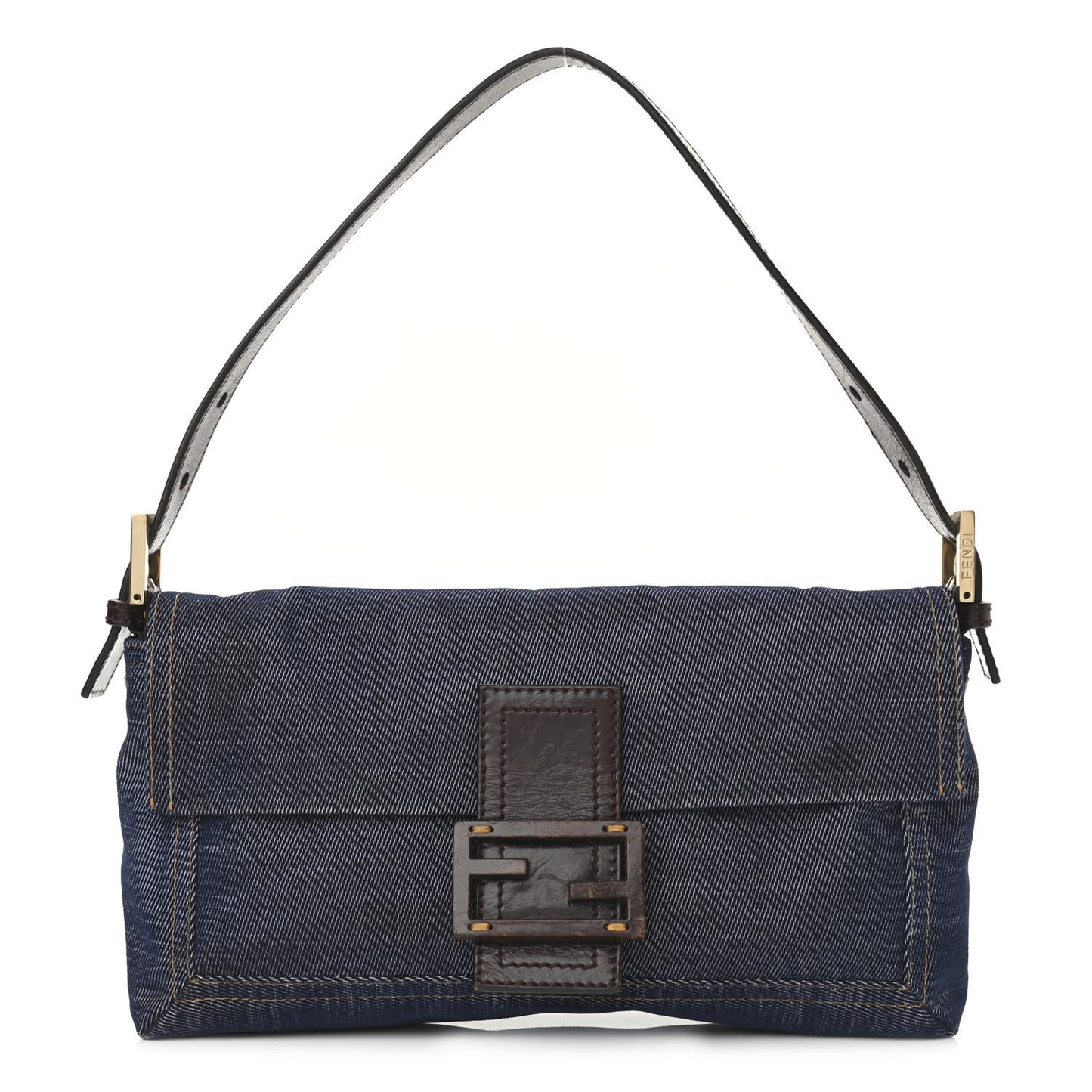 Denim Medium Convertible Baguette Blue