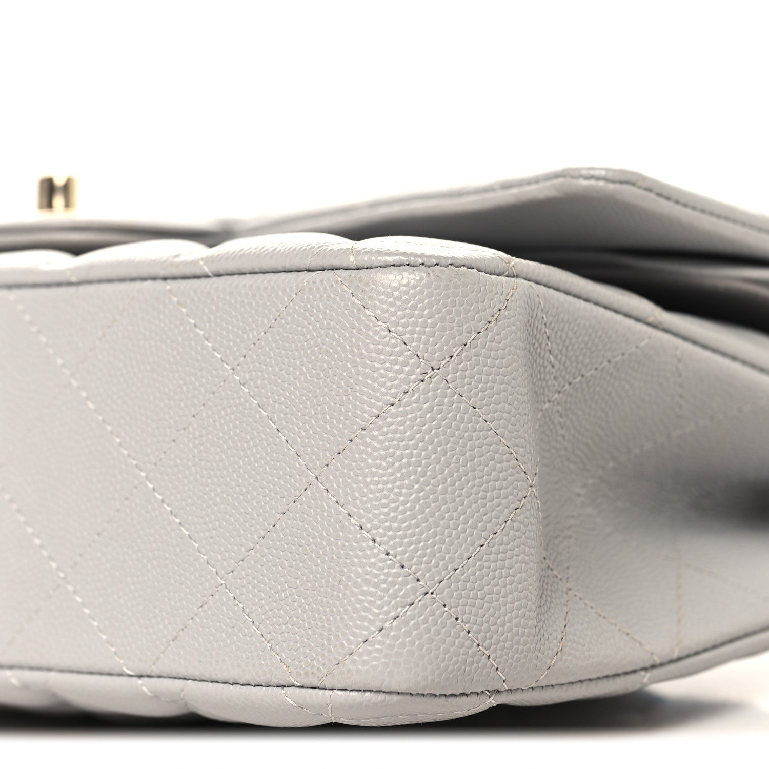 Chanel Caviar Quilted Medium Double Flap Grey 10 of 10