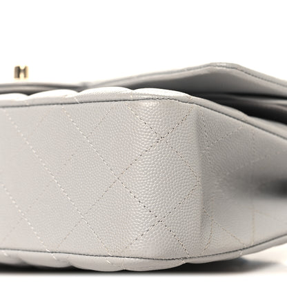 Chanel Caviar Quilted Medium Double Flap Grey 10 of 10