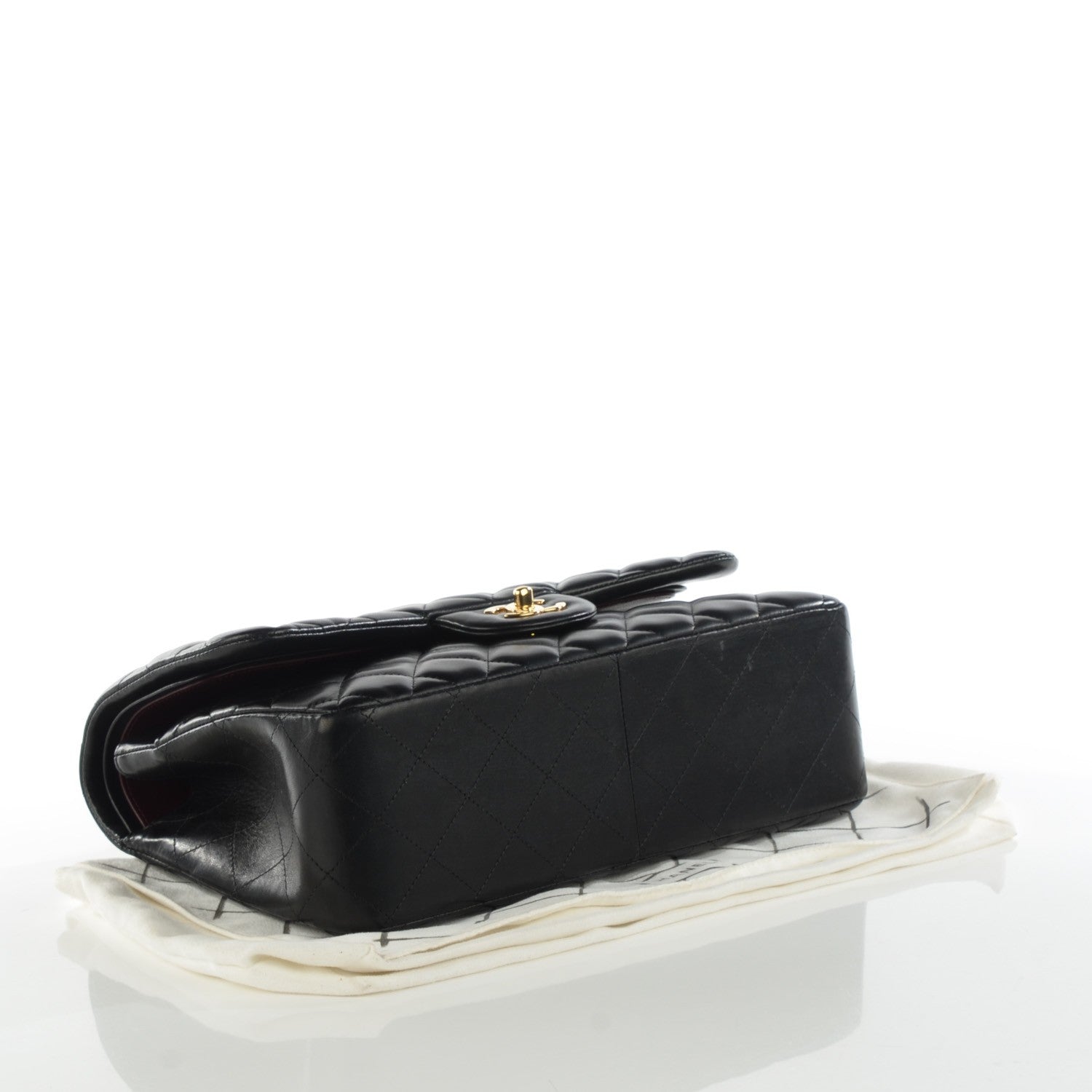 Chanel Lambskin Quilted Jumbo Double Flap Black 4 of 8
