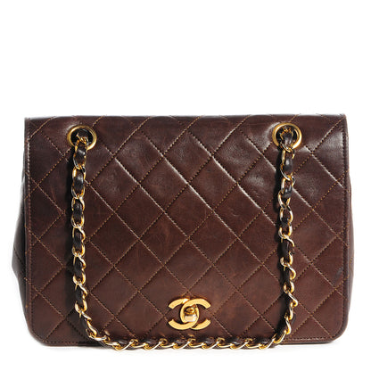 Chanel Quilted Lambskin Small Single Flap Brown 1 of 9