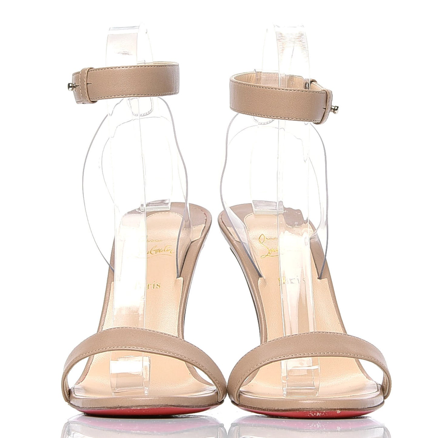 Nappa Shiny PVC Jonatina 100 Sandals 37.5 Nude