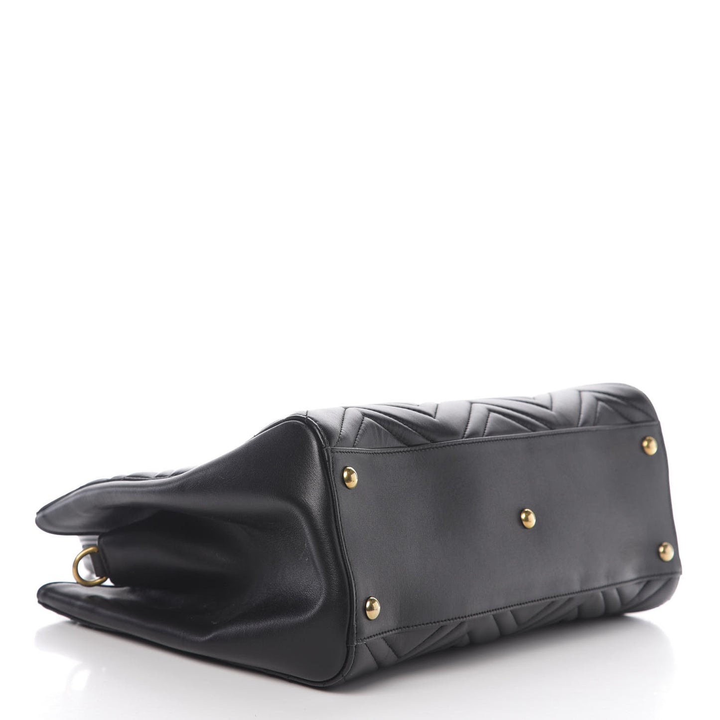 Calfskin Matelasse Medium GG Marmont Tote Black