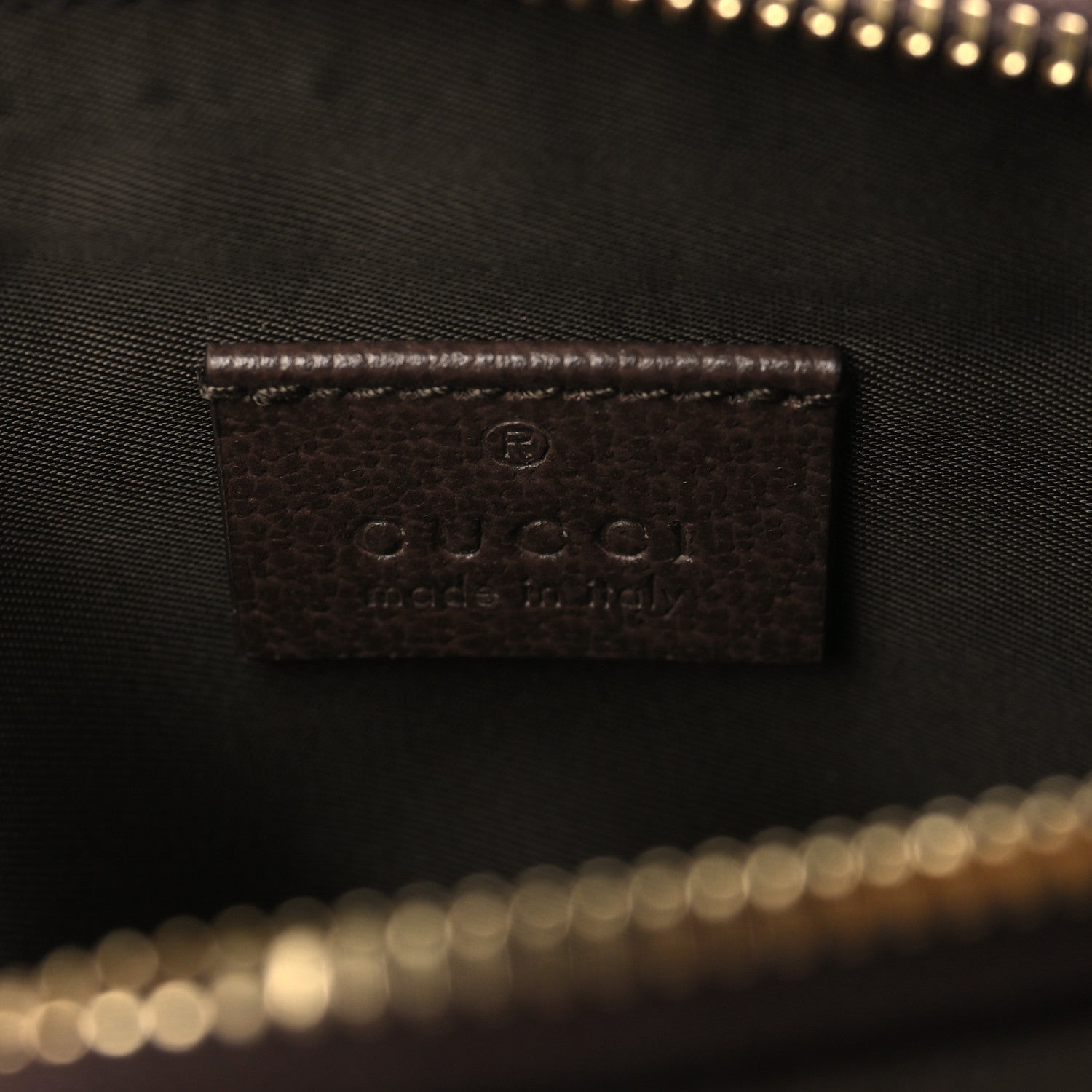 Gucci GG Supreme Monogram Textured Calfskin Web Medium Ophidia Cosmetic Case Beige Ebony New Acero 6 of 7