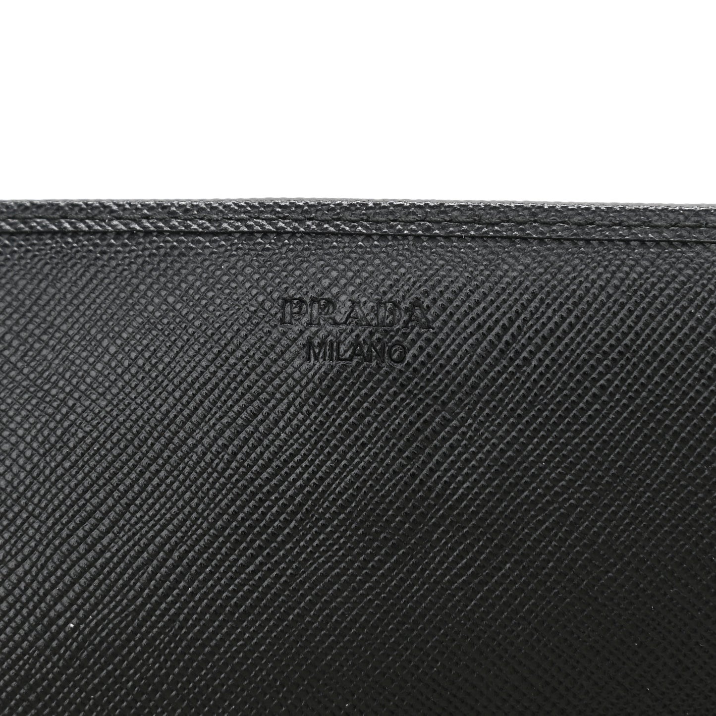 Saffiano Metal Oro Chain Wallet Black