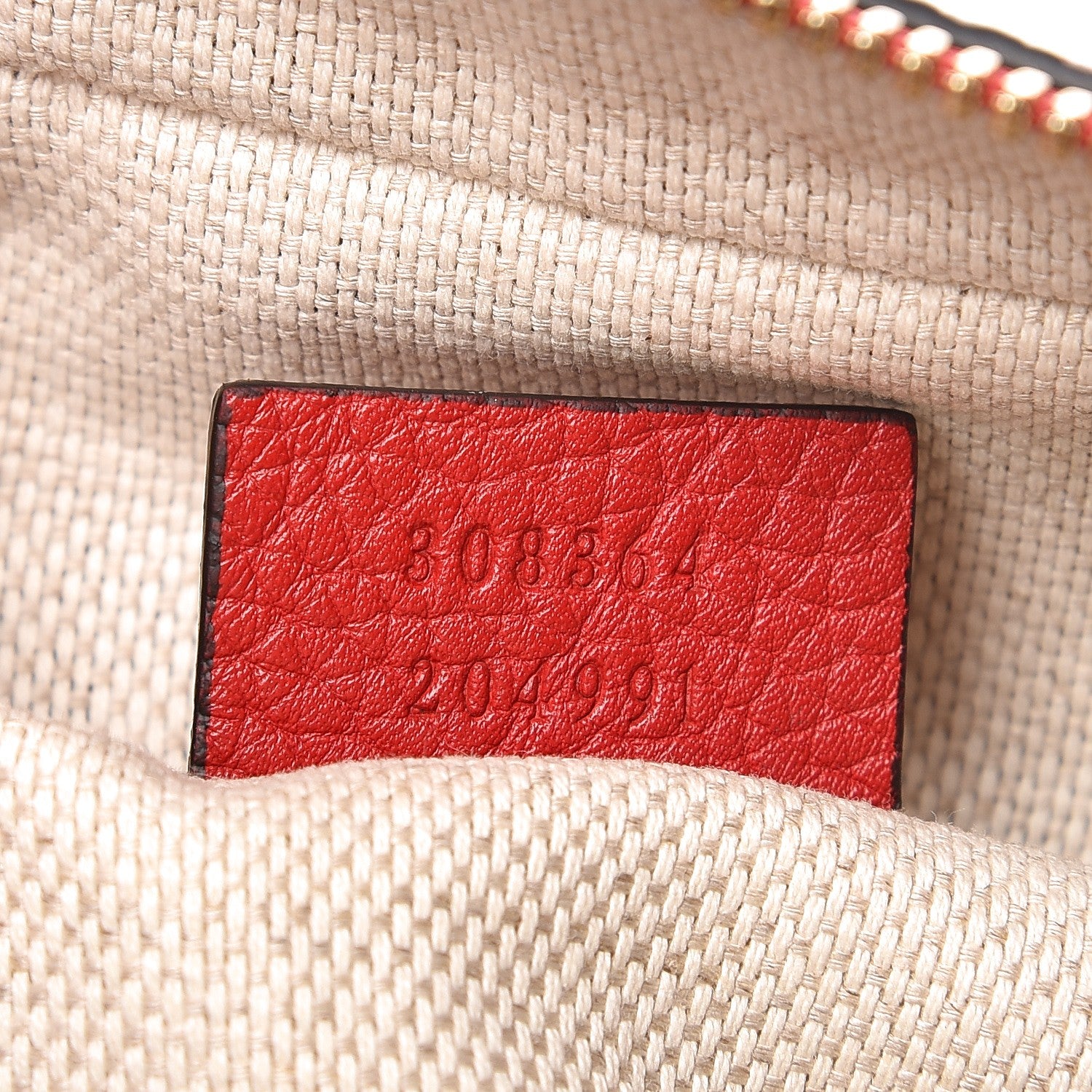 Gucci Pebbled Calfskin Small Soho Disco Bag Tabasco Red 7 of 7