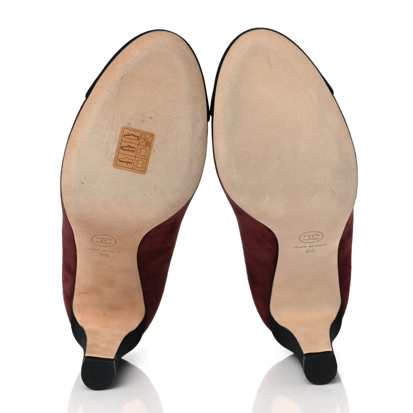 Glitter Calfskin Grosgrain Cap Toe Pearl Pumps 38 Burgundy Black