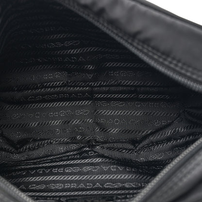 Prada Re-Nylon Vela Saffiano Pocket Double Zip Shoulder Bag Black 5 of 10