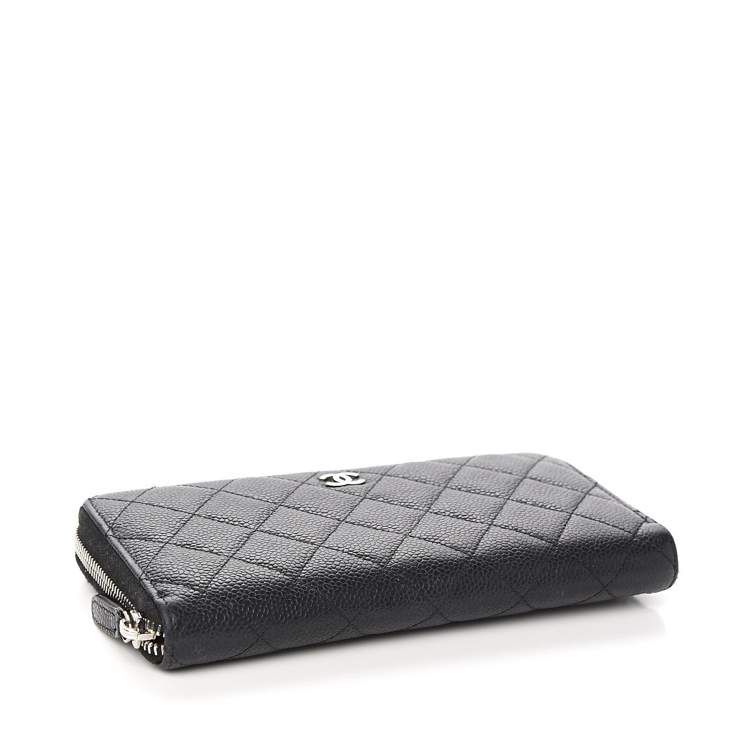 Chanel Caviar Quilted Large Gusset Zip Around Wallet Black 3 of 8