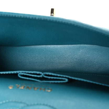 Chanel Caviar Quilted Small Double Flap Turquoise 5 of 10