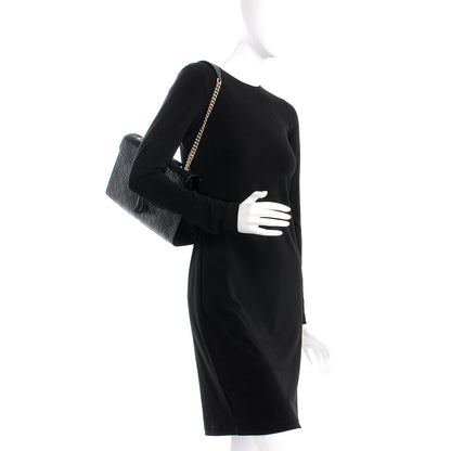 Gucci Guccissima Medium Emily Chain Shoulder Bag Black 2 of 8