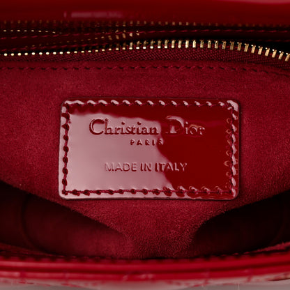 Christian Dior Patent Cannage Small Lady Dior Cherry Red 6 of 11