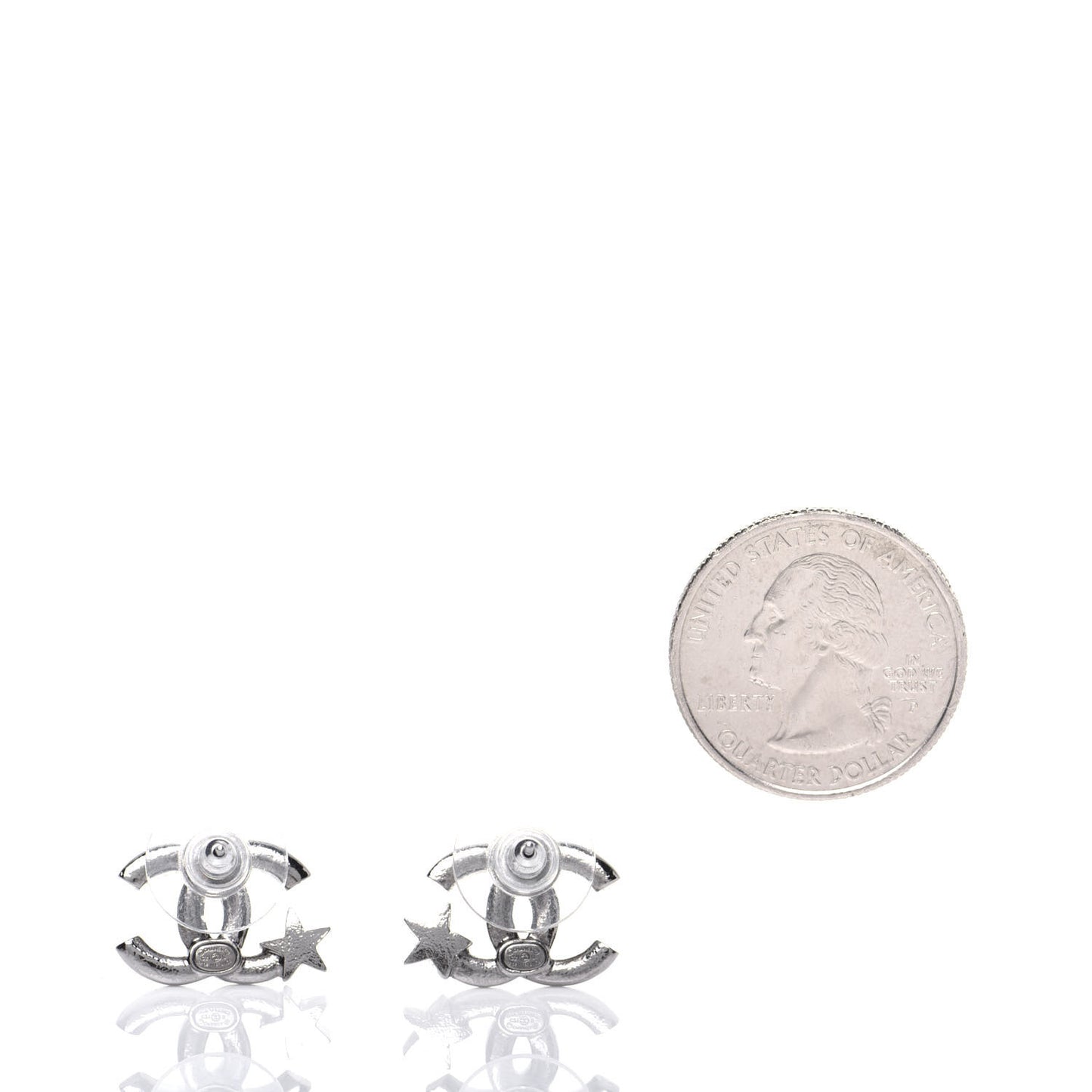 Crystal CC Starfall Earrings Silver