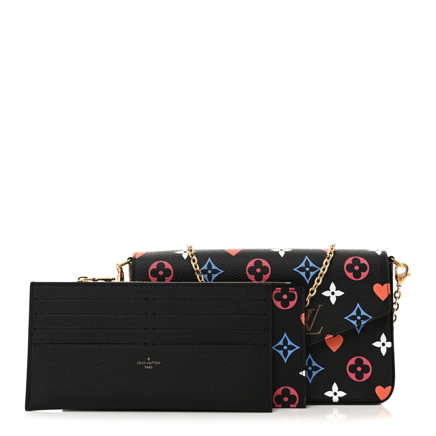 Louis Vuitton Game On Felicie Chain Wallet Black 3 of 11