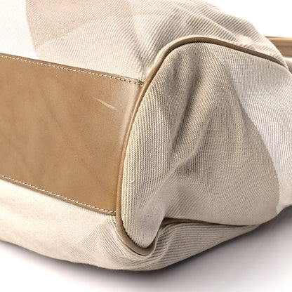Burberry Canvas Mega Nova Check Large Warrior Tote Beige 10 of 15