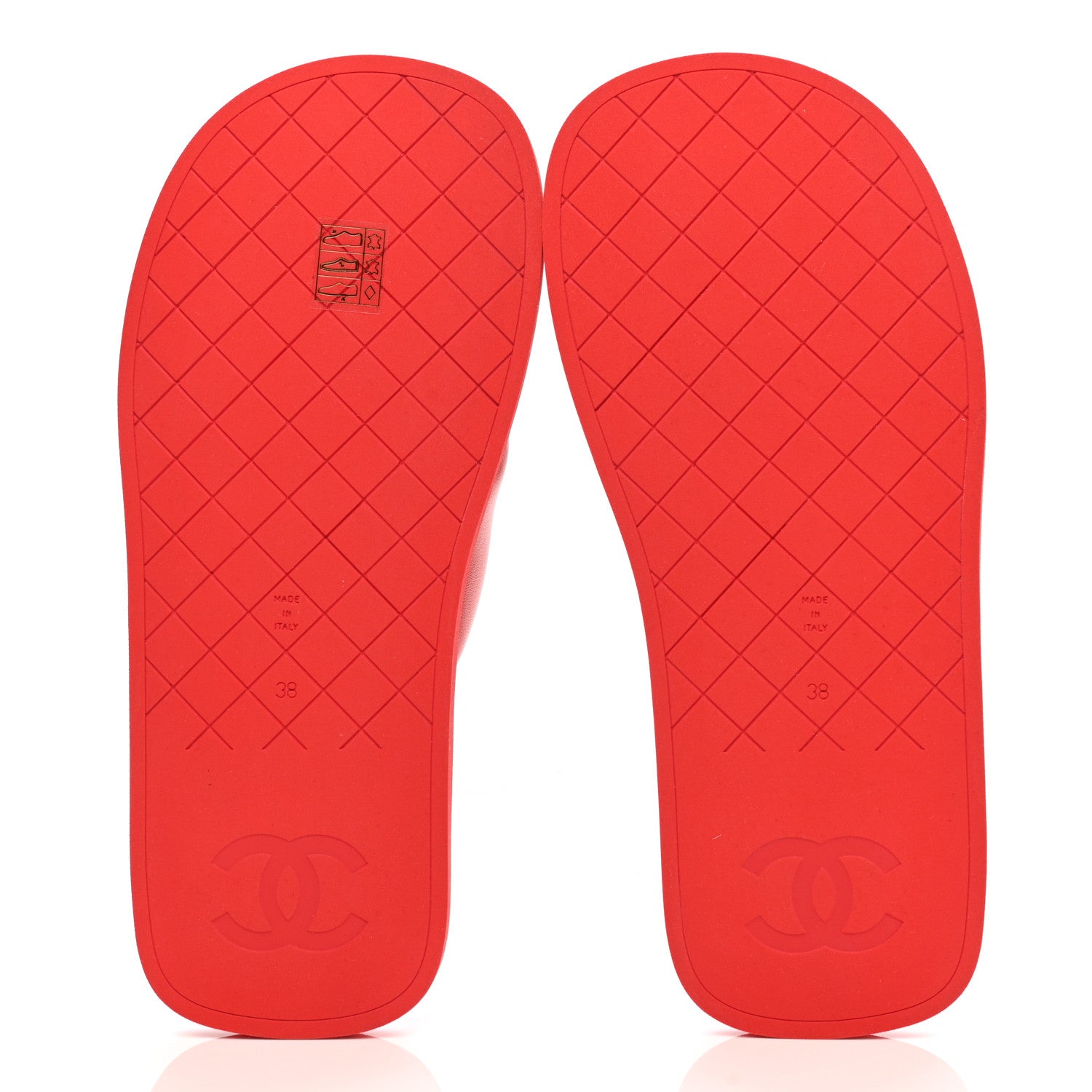 Chanel Lambskin Padded Pool Thong Sandals 39 Light 38 Red Pink 5 of 9