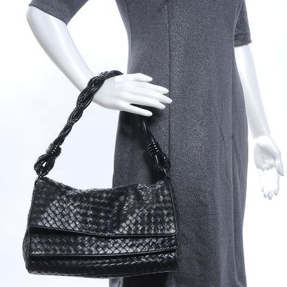 Bottega Veneta Nappa Intrecciato Flap Bag Nero 2 of 8