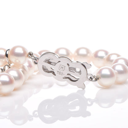 Mikimoto 18K White Gold Akoya Pearl 7mm Strand Bracelet 3 of 6