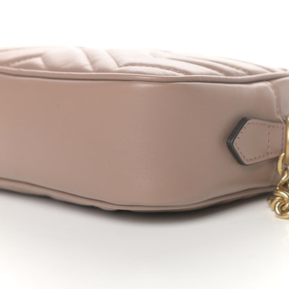 Gucci Calfskin Matelasse Mini GG Marmont Chain Shoulder Bag Porcelain Rose 10 of 11