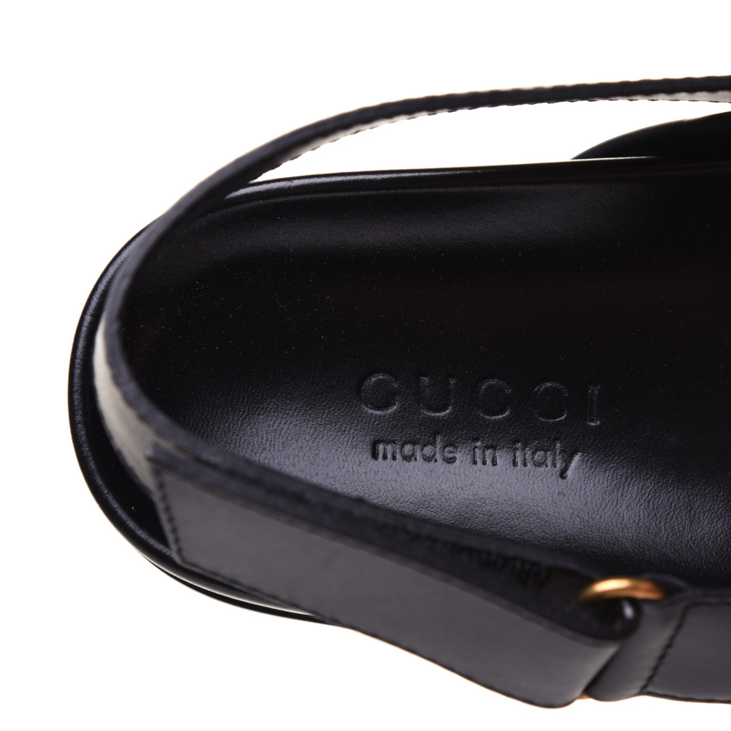 Calfskin Mens Horsebit River Slingback Slippers 10 Black