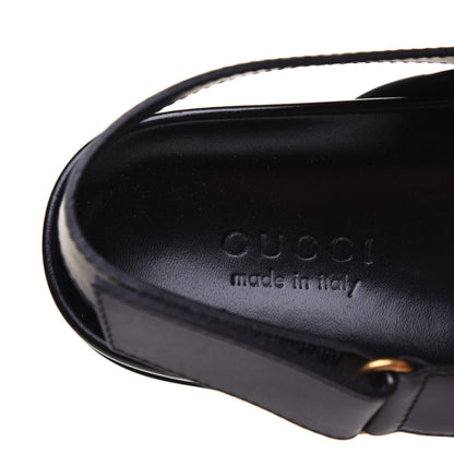 Gucci Calfskin Mens Horsebit River Slingback Slippers 10 Black 7 of 12