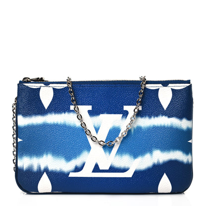 Louis Vuitton Monogram Giant Escale Double Zip Pochette Blue 1 of 10