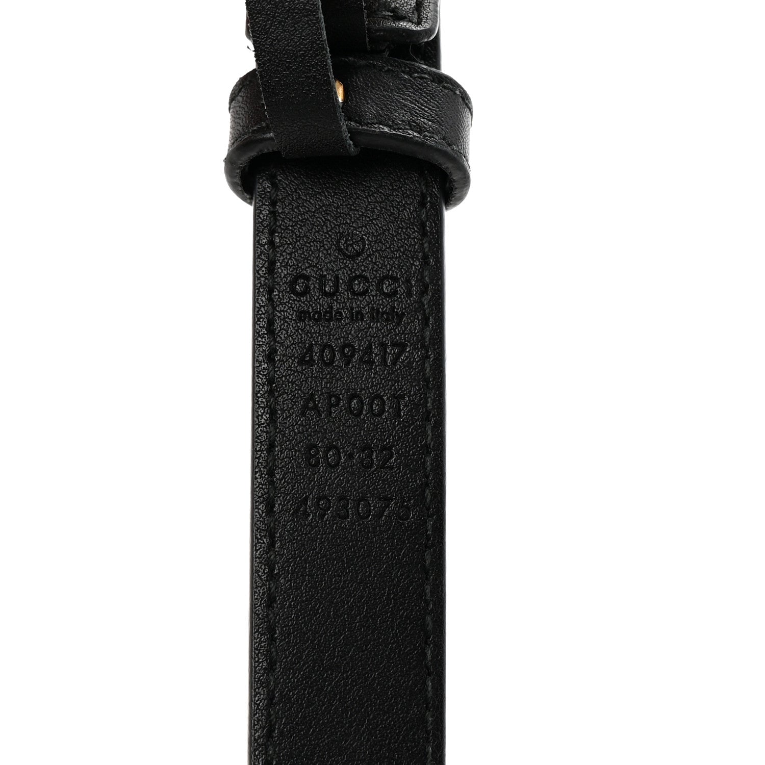 Gucci Calfskin Double G 20mm Belt 80 32 Black 5 of 6
