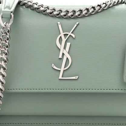 Saint Laurent Calfskin Small Monogram Sunset Vert Opaline 8 of 10