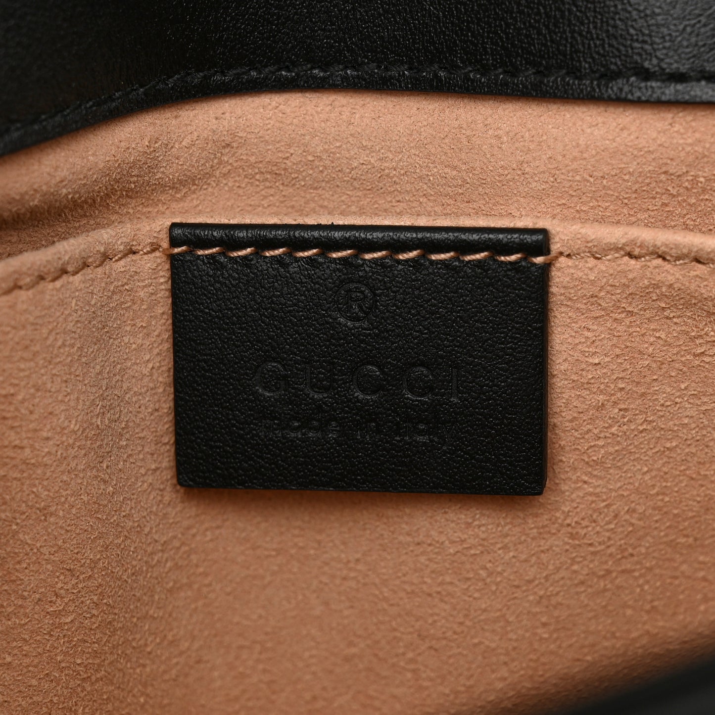 Calfskin Matelasse Mini GG Marmont Shoulder Bag Black